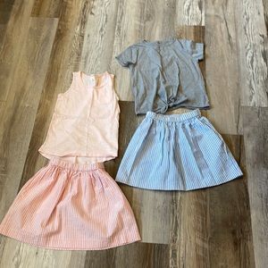 Girls 6/7 j crew skirts and shirts